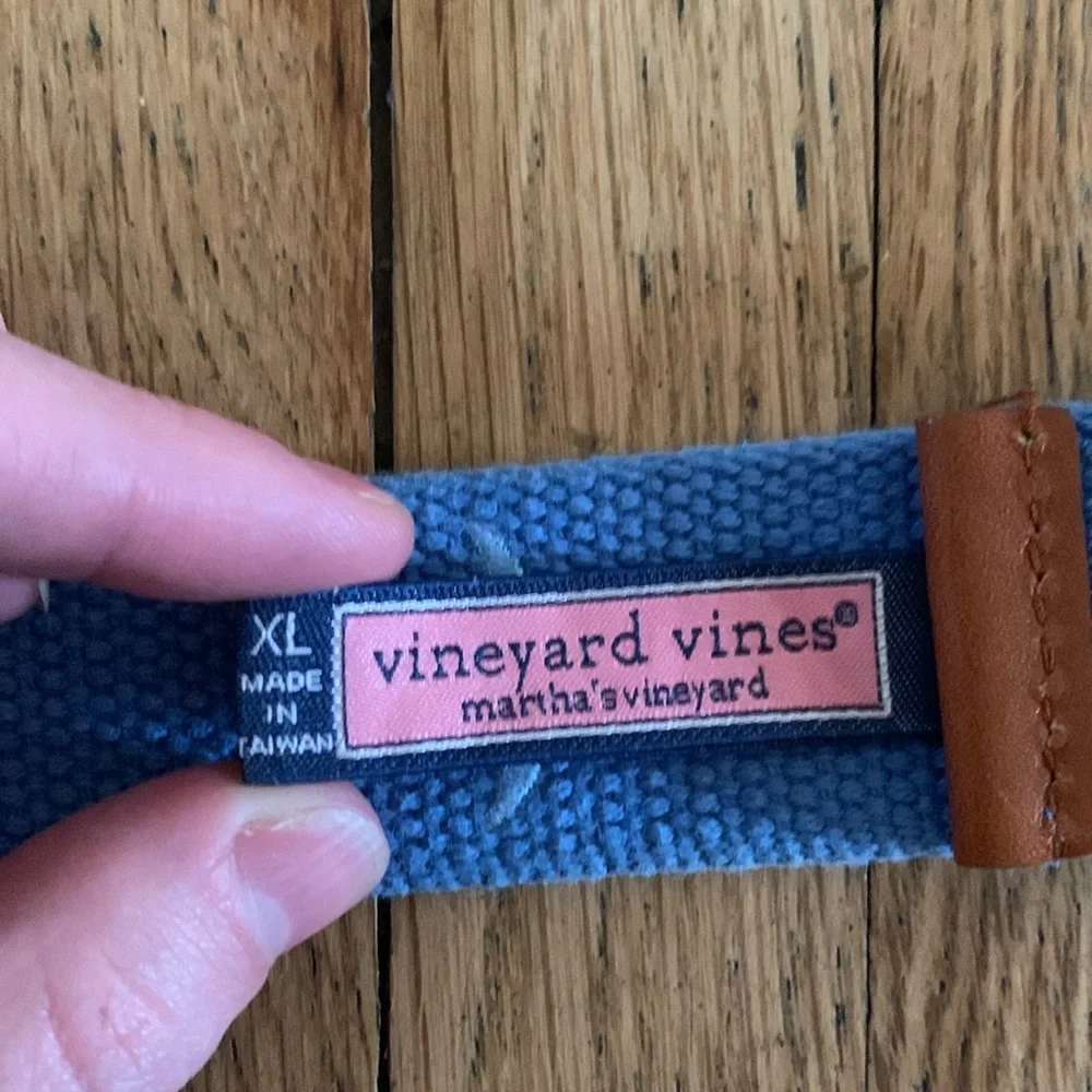 Vineyard Vines Embroidered Cotton Belt Turtles Boys XLarge